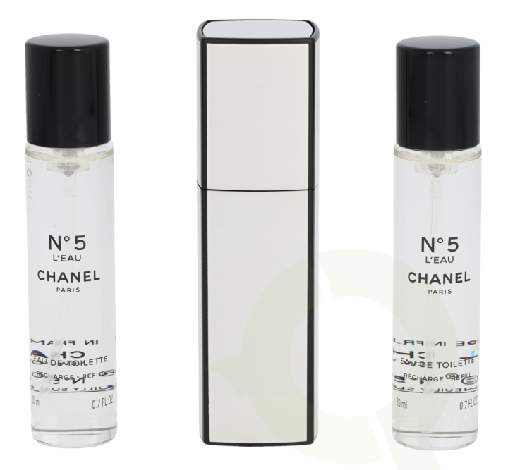 Chanel No 5 L\'Eau Giftset 60 ml Edt 1x Purse Spray 2x Refill ryhmässä KAUNEUS JA TERVEYS / Lahjapakkaukset / Naisten lahjapakkaukset @ TP E-commerce Nordic AB (C72854)