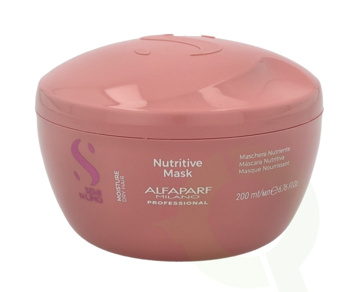 Alfaparf Semi Di Lino Nutritive Mask 200 ml Moisture Dry Hair ryhmässä KAUNEUS JA TERVEYS / Hiukset &Stailaus / Hiustenhoito / Hiusnaamio @ TP E-commerce Nordic AB (C73026)