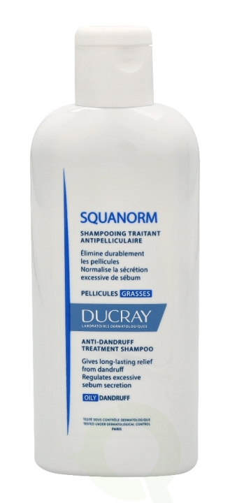 Ducray Squanorm Anti-Dandruff Treatment Shampoo 200 ml Dry ryhmässä KAUNEUS JA TERVEYS / Hiukset &Stailaus / Hiustenhoito / Shampoo @ TP E-commerce Nordic AB (C73336)