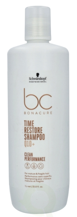 Schwarzkopf Bonacure Q10+ Time Restore Shampoo 1000 ml ryhmässä KAUNEUS JA TERVEYS / Hiukset &Stailaus / Hiustenhoito / Shampoo @ TP E-commerce Nordic AB (C73796)