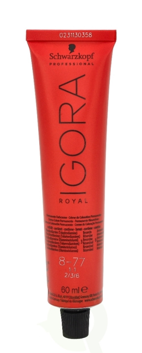 Schwarzkopf Igora Royal Permanent Color Creme 60 ml 8-77 ryhmässä KAUNEUS JA TERVEYS / Hiukset &Stailaus / Hiustenhoito / Hiusväri / Hiusväri & Väripommi @ TP E-commerce Nordic AB (C73811)