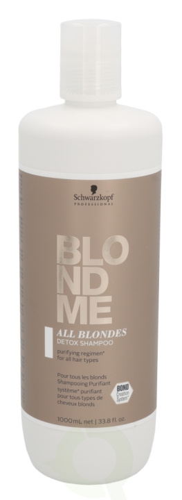 Schwarzkopf Blond Me All Blondes Detox Shampoo 1000 ml For All Hair Types ryhmässä KAUNEUS JA TERVEYS / Hiukset &Stailaus / Hiustenhoito / Shampoo @ TP E-commerce Nordic AB (C73839)