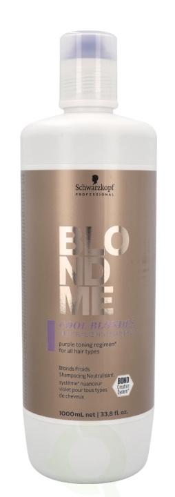 Schwarzkopf Blond Me Cool Blondes Neutralizing Shampoo 1000 ml For All Hair Types ryhmässä KAUNEUS JA TERVEYS / Hiukset &Stailaus / Hiustenhoito / Shampoo @ TP E-commerce Nordic AB (C73850)