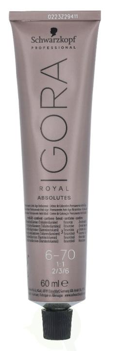 Schwarzkopf Igora Royal Absolutes Permanent Color Creme 60 ml 6-70 ryhmässä KAUNEUS JA TERVEYS / Hiukset &Stailaus / Hiustenhoito / Hiusväri / Hiusväri & Väripommi @ TP E-commerce Nordic AB (C73852)