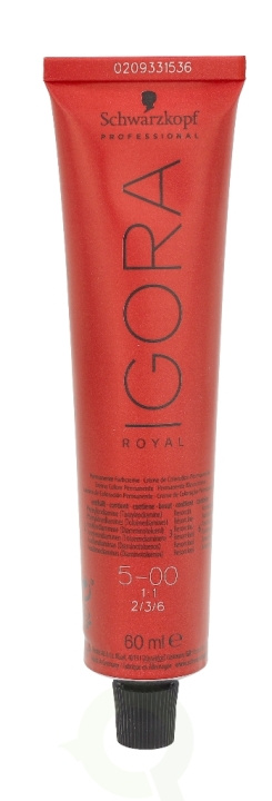 Schwarzkopf Igora Royal Permanent Color Creme 60 ml 5-00 ryhmässä KAUNEUS JA TERVEYS / Hiukset &Stailaus / Hiustenhoito / Hiusväri / Hiusväri & Väripommi @ TP E-commerce Nordic AB (C73863)