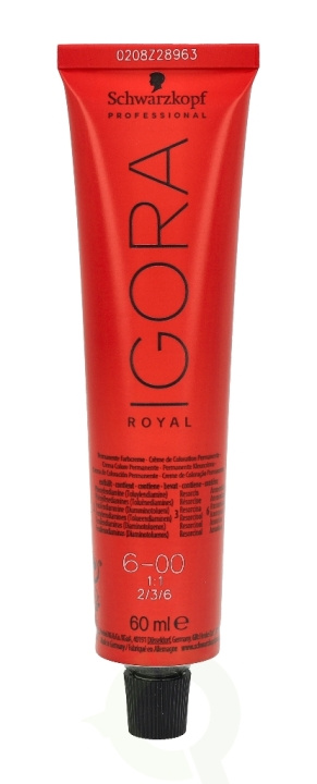 Schwarzkopf Igora Royal Permanent Color Creme 60 ml 6-00 ryhmässä KAUNEUS JA TERVEYS / Hiukset &Stailaus / Hiustenhoito / Hiusväri / Hiusväri & Väripommi @ TP E-commerce Nordic AB (C73864)