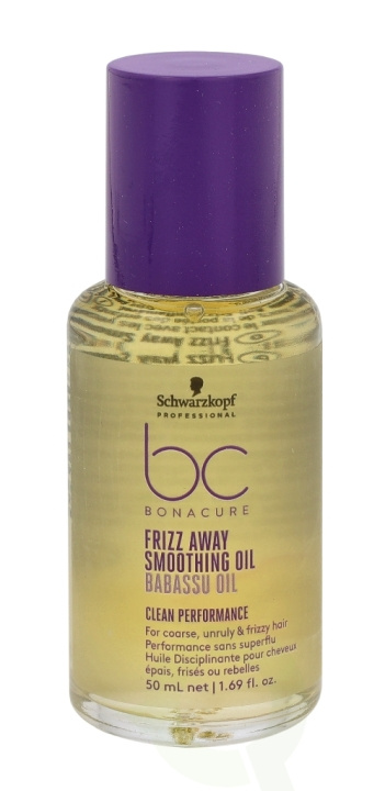 Schwarzkopf Bonacure Frizz Away Smoothing Oil 50 ml For Course, Unruly & Frizzy Hair ryhmässä KAUNEUS JA TERVEYS / Hiukset &Stailaus / Hiustenhoito / Shampoo @ TP E-commerce Nordic AB (C73906)