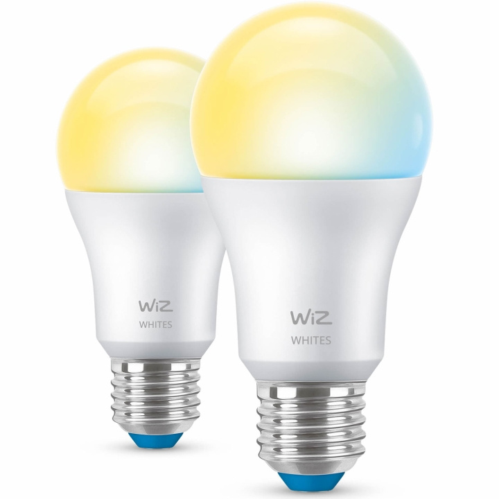 WiZ WiFi Smart LED E27 60W 806lm Varm-kallvit 2-pack ryhmässä KODINELEKTRONIIKKA / Valaistus / LED-lamput @ TP E-commerce Nordic AB (C74694)