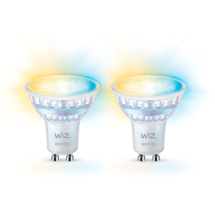 WiZ WiFi Smart LED GU10 50W 345lm Varm-kallvit 2-pack ryhmässä KODINELEKTRONIIKKA / Valaistus / LED-lamput @ TP E-commerce Nordic AB (C74695)