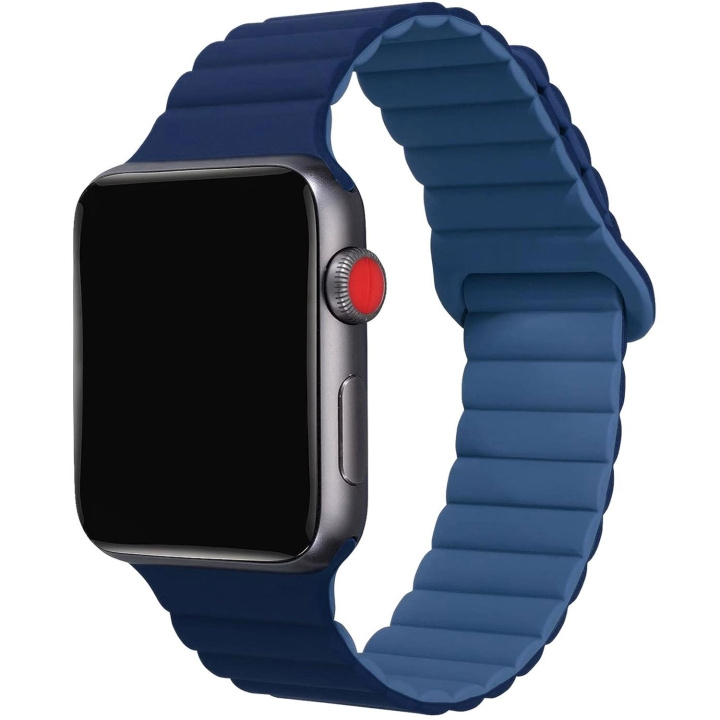 Celly Armband till Apple Watch 42/44/45mm Magnetiskt Blå ryhmässä ÄLYPUHELIMET JA TABLETIT / Urheilu, koti ja vapaa-aika / Apple Watch & tarvikkeet / Tarvikkeet @ TP E-commerce Nordic AB (C74703)