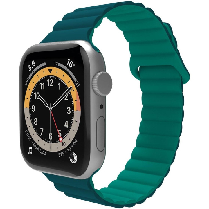 Celly Armband till Apple Watch 42/44/45mm Magnetiskt Grön ryhmässä ÄLYPUHELIMET JA TABLETIT / Urheilu, koti ja vapaa-aika / Apple Watch & tarvikkeet / Tarvikkeet @ TP E-commerce Nordic AB (C74704)