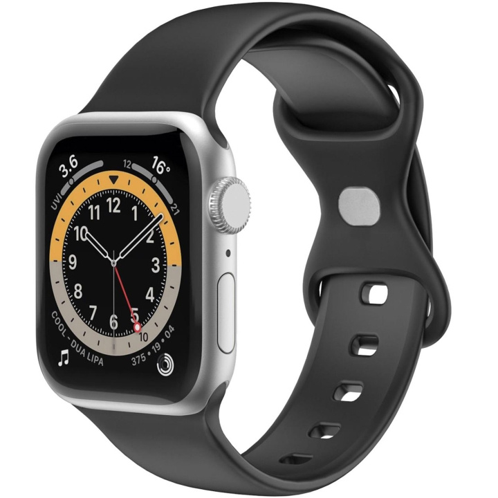 Celly Armband till Apple Watch 38/40/41mm Silikon Svart ryhmässä ÄLYPUHELIMET JA TABLETIT / Urheilu, koti ja vapaa-aika / Apple Watch & tarvikkeet / Tarvikkeet @ TP E-commerce Nordic AB (C74706)