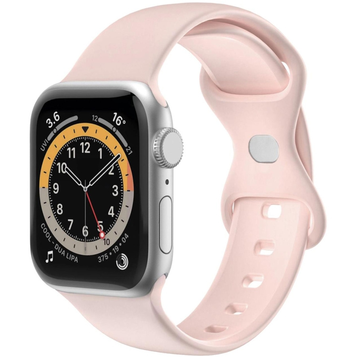 Celly Armband till Apple Watch 42/44/45mm Silikon Rosa ryhmässä ÄLYPUHELIMET JA TABLETIT / Urheilu, koti ja vapaa-aika / Apple Watch & tarvikkeet / Tarvikkeet @ TP E-commerce Nordic AB (C74710)