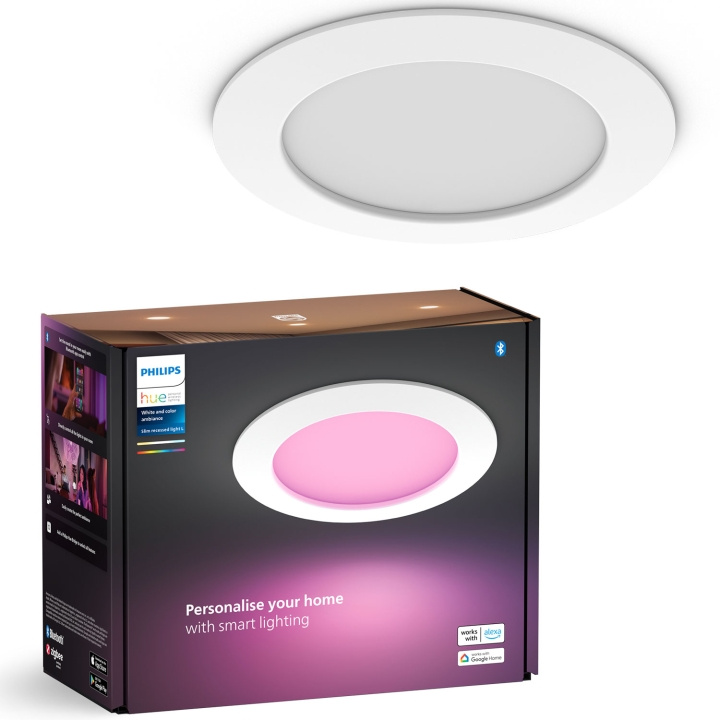 Philips Hue Slim Downlight L 170mm White and Color Ambiance Vit 1-pack ryhmässä KODINELEKTRONIIKKA / Valaistus / Kattolamput @ TP E-commerce Nordic AB (C74718)