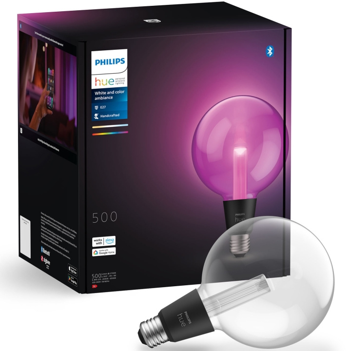 Philips Hue Lightguide Globe Large 125mm E27 White and Color Ambiance ryhmässä KODINELEKTRONIIKKA / Valaistus / LED-lamput @ TP E-commerce Nordic AB (C74725)