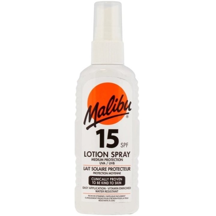 Malibu Sun Lotion Spray SPF15 100ml ryhmässä KAUNEUS JA TERVEYS / Ihonhoito / Rusketus / Aurinkosuoja @ TP E-commerce Nordic AB (C74753)