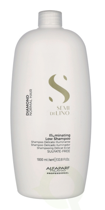 Alfaparf Semi Di Lino Illuminating Low Shampoo 1000 ml ryhmässä KAUNEUS JA TERVEYS / Hiukset &Stailaus / Hiustenhoito / Shampoo @ TP E-commerce Nordic AB (C74784)