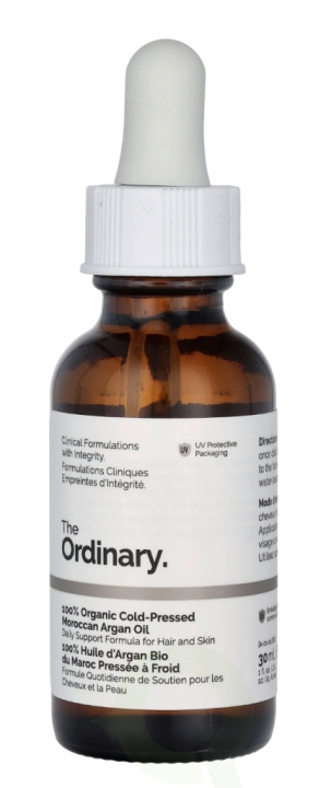 The Ordinary 100% Organic Moroccan Argan Oil 30 ml ryhmässä KAUNEUS JA TERVEYS / Hiukset &Stailaus / Hiustenhoito / Hiusöljy @ TP E-commerce Nordic AB (C74813)