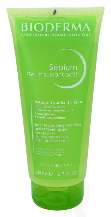 Bioderma Sebium Gel Moussant Actif Foaming Gel 200 ml Oily To Acne-Prone Skin ryhmässä KAUNEUS JA TERVEYS / Ihonhoito / Kasvot / Puhdistus @ TP E-commerce Nordic AB (C74849)