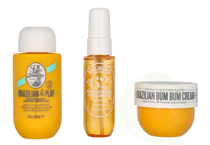 Sol De Janeiro Bum Bum Body Care Set 170 ml Body Cream 50ml/Shower Gel 90ml/Hair & Body Perfume 30ml ryhmässä KAUNEUS JA TERVEYS / Lahjapakkaukset / Naisten lahjapakkaukset @ TP E-commerce Nordic AB (C74918)