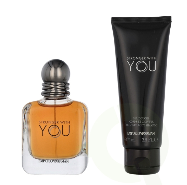 Armani Stronger With You Giftset 125 ml Edt Spray 50ml/Shower Gel 75ml ryhmässä KAUNEUS JA TERVEYS / Lahjapakkaukset / Miesten lahjapakkaukset @ TP E-commerce Nordic AB (C74992)