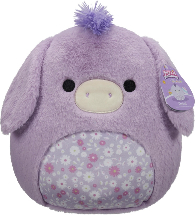 Squishmallows P18 Fuzz A Mallows Delzi Donkey - pehmolelu, 30 cm ryhmässä LELUT, TUOTTEET LAPSILLE JA VAUVOILLE / Lelut vauvoille (0-3v) / Pehmolelut @ TP E-commerce Nordic AB (C75298)