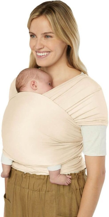 Ergobaby Aura Knit -kantoliina, cream ryhmässä LELUT, TUOTTEET LAPSILLE JA VAUVOILLE / Lasten tekstiilit / Vauvan kantoreppu ja kääreet @ TP E-commerce Nordic AB (C75323)