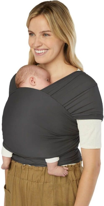 Ergobaby Aura Knit -kantoliina, soft black ryhmässä LELUT, TUOTTEET LAPSILLE JA VAUVOILLE / Lasten tekstiilit / Vauvan kantoreppu ja kääreet @ TP E-commerce Nordic AB (C75325)