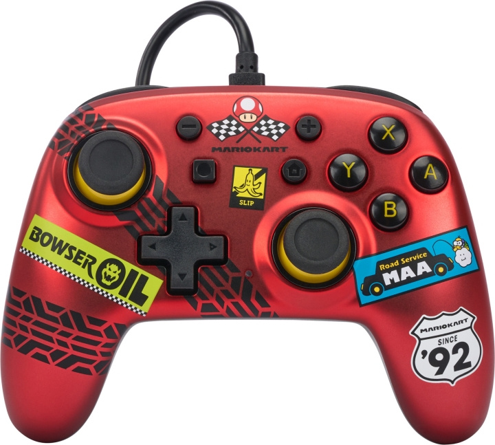 PowerA Nano Wired Controller -peliohjain, Mario Kart: Racer Red, Switch ryhmässä KODINELEKTRONIIKKA / Pelikonsolit & Tarvikkeet / Nintendo Switch / Tarvikkeet @ TP E-commerce Nordic AB (C75381)