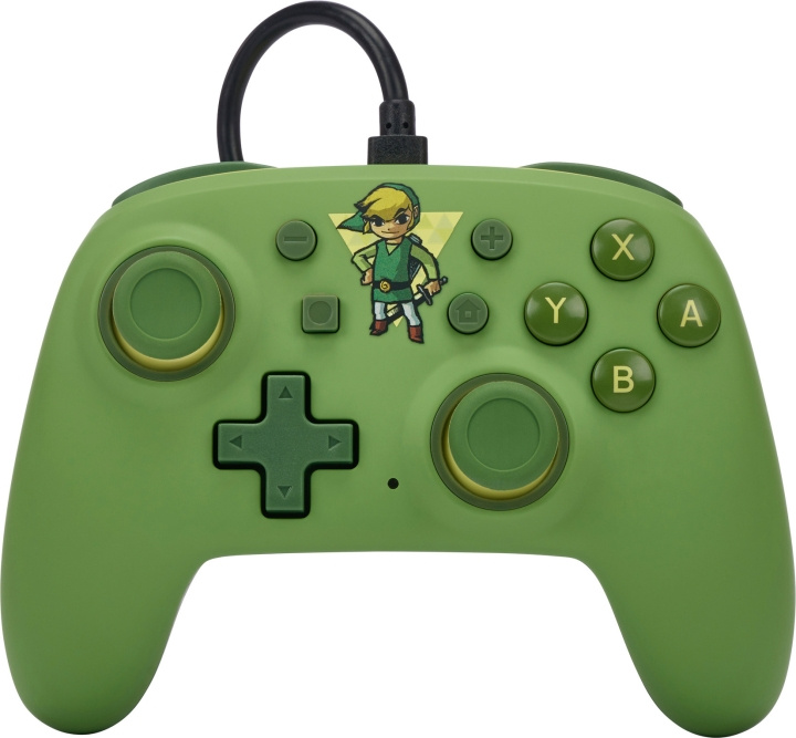 PowerA Nano Wired Controller -peliohjain, Toon Link, Switch ryhmässä KODINELEKTRONIIKKA / Pelikonsolit & Tarvikkeet / Nintendo Switch / Tarvikkeet @ TP E-commerce Nordic AB (C75383)