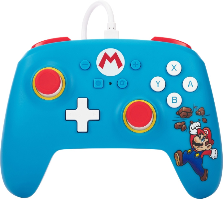 PowerA Wired Controller -peliohjain, Brick Breaker Mario, Switch ryhmässä KODINELEKTRONIIKKA / Pelikonsolit & Tarvikkeet / Nintendo Switch / Tarvikkeet @ TP E-commerce Nordic AB (C75385)