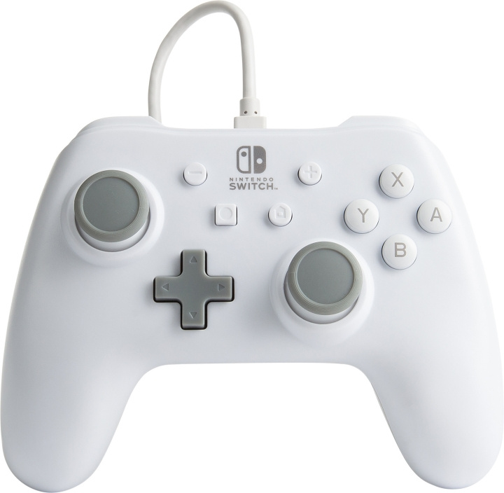 PowerA Wired Controller -peliohjain, valkoinen, Switch ryhmässä KODINELEKTRONIIKKA / Pelikonsolit & Tarvikkeet / Nintendo Switch / Tarvikkeet @ TP E-commerce Nordic AB (C75388)