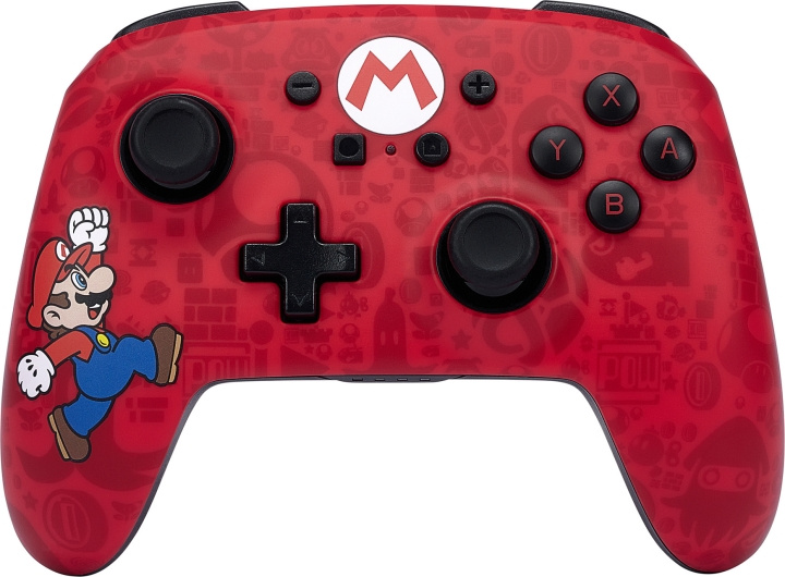 PowerA Enhanced Wireless Controller -peliohjain, Here We Go Mario, Switch ryhmässä KODINELEKTRONIIKKA / Pelikonsolit & Tarvikkeet / Nintendo Switch / Tarvikkeet @ TP E-commerce Nordic AB (C75399)