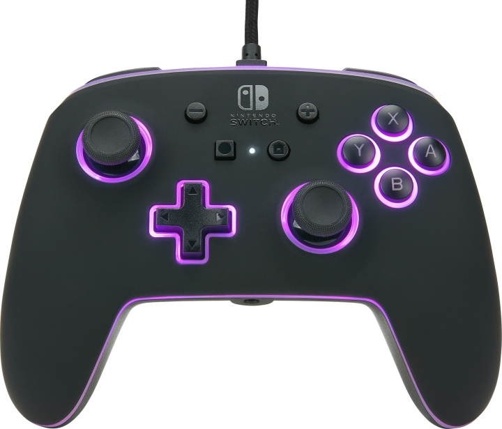 PowerA Spectra Enhanced Wired Controller -peliohjain, musta, Switch ryhmässä KODINELEKTRONIIKKA / Pelikonsolit & Tarvikkeet / Nintendo Switch / Tarvikkeet @ TP E-commerce Nordic AB (C75400)