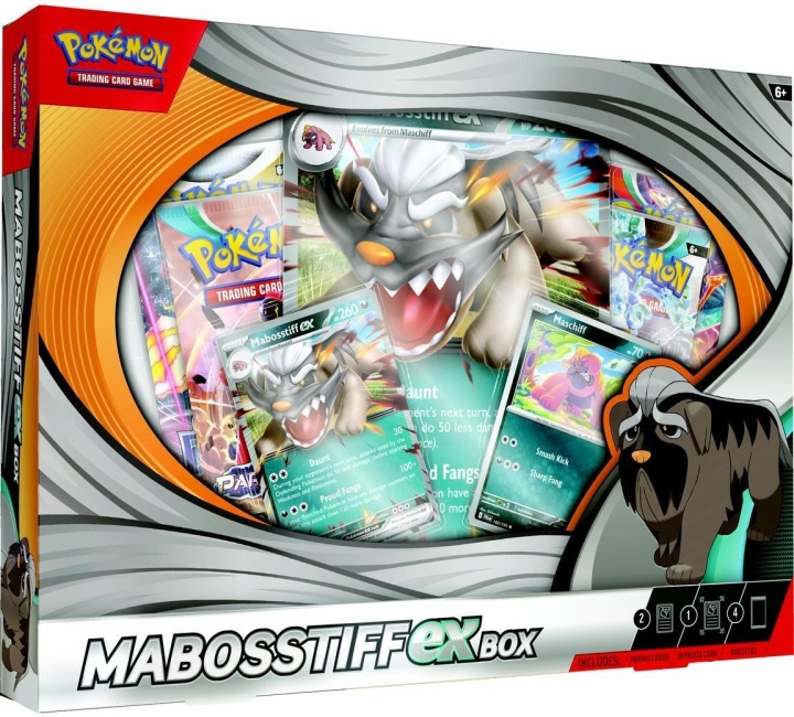 POKEMON TCG: Mabosstiff ex Box -keräilykorttisetti ryhmässä LELUT, TUOTTEET LAPSILLE JA VAUVOILLE / Leikkikalut, Askartelu &Pelit / Lelut @ TP E-commerce Nordic AB (C75404)