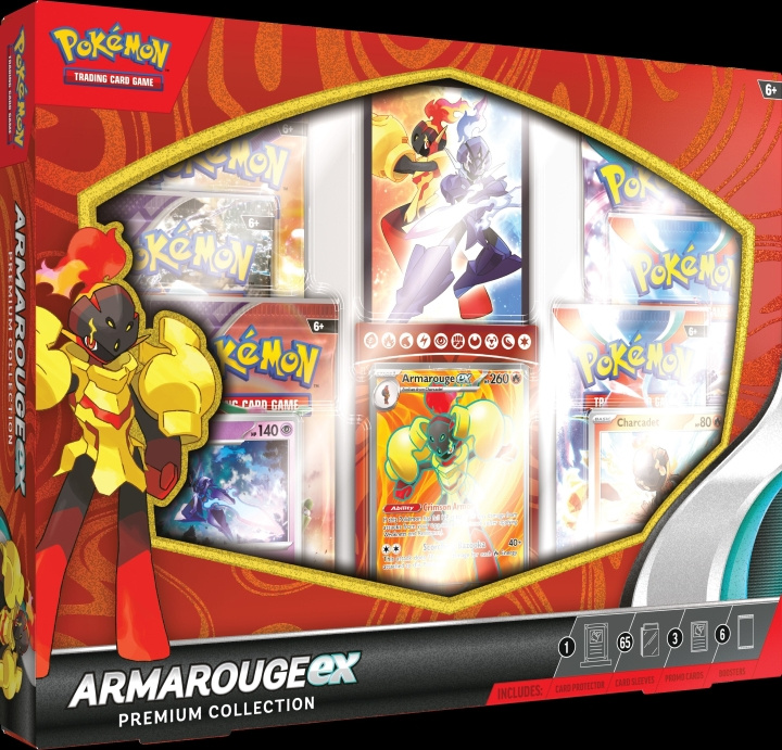 POKEMON Armarouge ex Premium Collection -keräilykorttisetti ryhmässä LELUT, TUOTTEET LAPSILLE JA VAUVOILLE / Leikkikalut, Askartelu &Pelit / Lelut @ TP E-commerce Nordic AB (C75436)