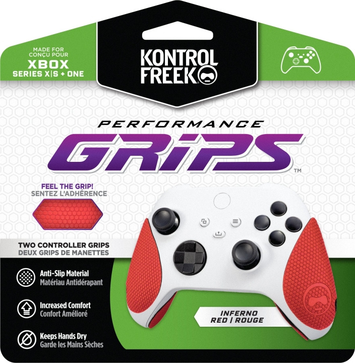 KontrolFreek Performance Grips, punainen (Xbox) ryhmässä KODINELEKTRONIIKKA / Pelikonsolit & Tarvikkeet / Xbox Series X / Tarvikkeet @ TP E-commerce Nordic AB (C75461)