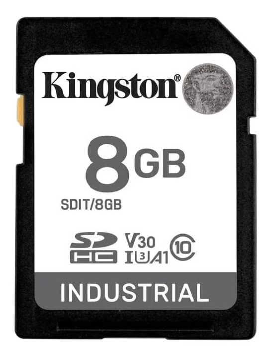 Kingston 8G SDHC Industrial pSLC Class 10, UHS-I, U3, V30, A1 SD-Card ryhmässä KODINELEKTRONIIKKA / Tallennusvälineet / Muistikortit / SD/SDHC/SDXC @ TP E-commerce Nordic AB (C75500)