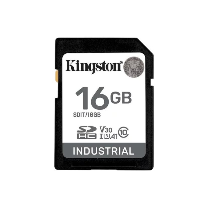 Kingston 16G SDHC Industrial pSLC Class10, UHS-I,U3,V30, A1 SD-Card ryhmässä KODINELEKTRONIIKKA / Tallennusvälineet / Muistikortit / SD/SDHC/SDXC @ TP E-commerce Nordic AB (C75501)