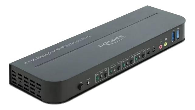 DeLOCK DisplayPort 1.4 KVM Switch 8K 30 Hz with USB 3.0 and Audio ryhmässä TIETOKOONET & TARVIKKEET / Kannettavat tietokoneet & tarvikkeet / Telakka @ TP E-commerce Nordic AB (C75517)