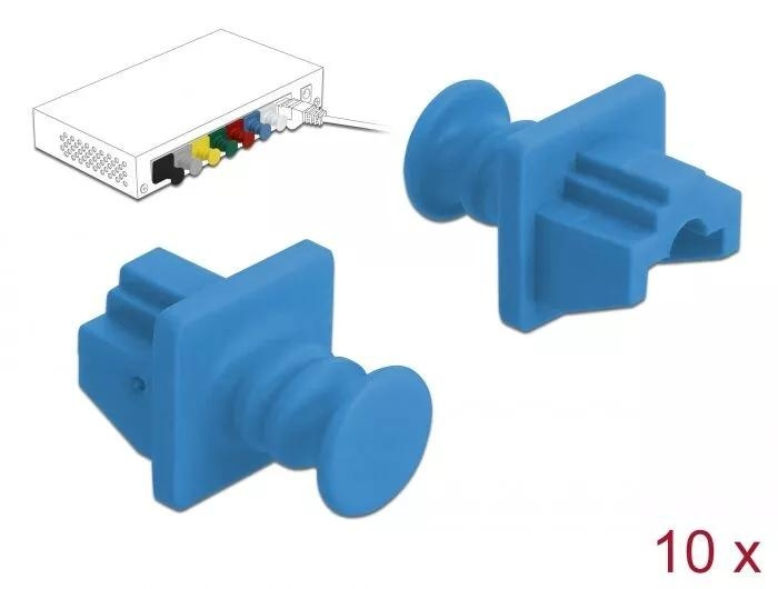 DeLOCK Dust Cover for RJ45 jack 10 pieces blue ryhmässä TIETOKOONET & TARVIKKEET / Kaapelit & Sovittimet / Verkko / Sovittimet & Liittimet @ TP E-commerce Nordic AB (C75536)