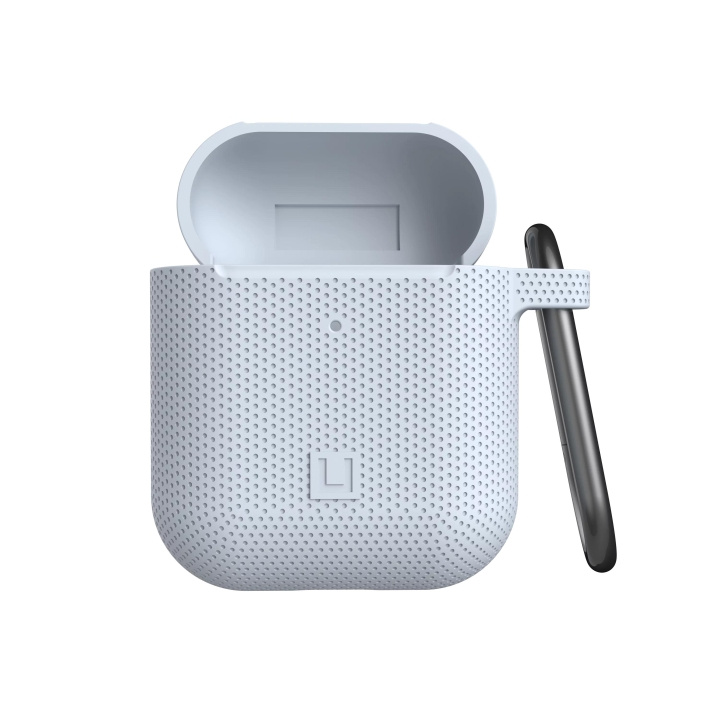 U by UAG Apple Airpods U DOT Case, Soft Blue ryhmässä KODINELEKTRONIIKKA / Ääni & Kuva / Kuulokkeet & Tarvikkeet / Tarvikkeet @ TP E-commerce Nordic AB (C75547)