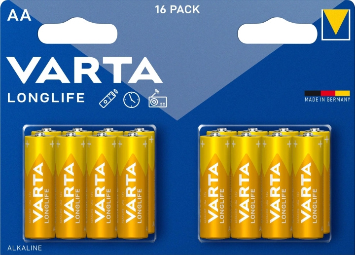 Varta Longlife AA 16 Pack (Ch) ryhmässä KODINELEKTRONIIKKA / Paristot & Laturit / Akut / AA @ TP E-commerce Nordic AB (C75563)