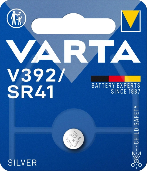 Varta V392/SR41 Silver Coin 1 Pack ryhmässä KODINELEKTRONIIKKA / Paristot & Laturit / Akut / Nappiparistot @ TP E-commerce Nordic AB (C75571)