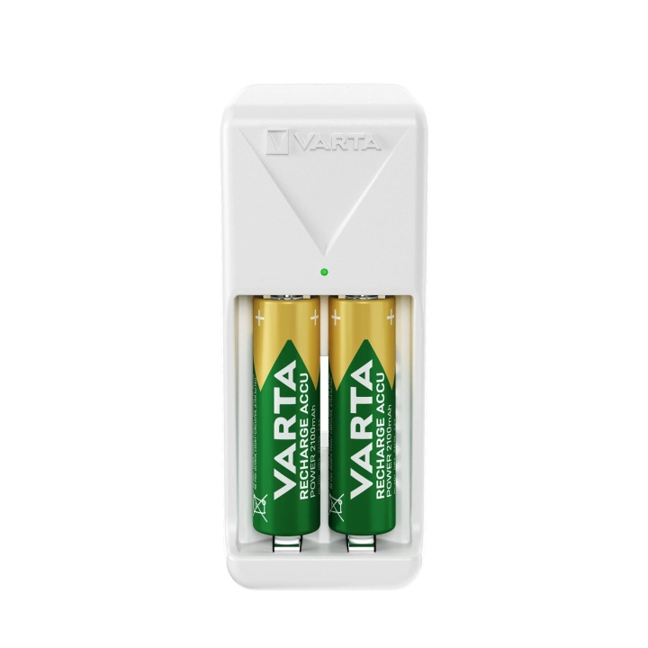 Varta Mini Charger, includes 2x AA 2100 mAh ryhmässä KODINELEKTRONIIKKA / Paristot & Laturit / Paristolaturi @ TP E-commerce Nordic AB (C75572)