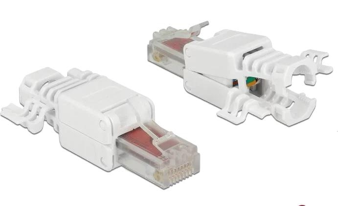 DeLOCK RJ45 plug Cat.6 UTP toolfree 2 pieces ryhmässä TIETOKOONET & TARVIKKEET / Kaapelit & Sovittimet / Verkko / Sovittimet & Liittimet @ TP E-commerce Nordic AB (C75654)