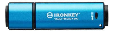 Kingston 64GB USB-C IronKey Vault Privacy 50C AES-256 Encrypted ryhmässä KODINELEKTRONIIKKA / Tallennusvälineet / USB-muistitikku / Type C @ TP E-commerce Nordic AB (C75665)