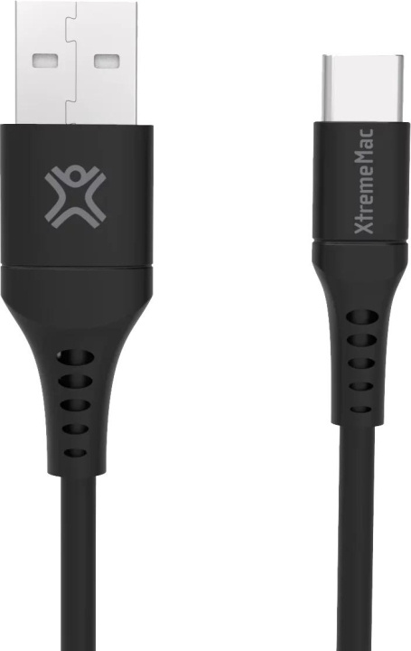 XtremeMac Flexicable usb-a to usb-c, 1m, black ryhmässä ÄLYPUHELIMET JA TABLETIT / Laturit & Kaapelit / Kaapelit / Tyyppi C -kaapelit @ TP E-commerce Nordic AB (C75679)