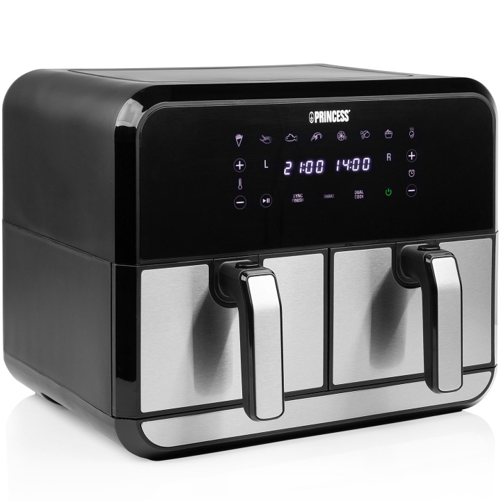 Princess Airfryer Dubbel 2X4l 2400W 1802074 Digital ryhmässä KOTI, TALOUS JA PUUTARHA / Kodinkoneet / Airfryers ja rasvakeittimet @ TP E-commerce Nordic AB (C75729)