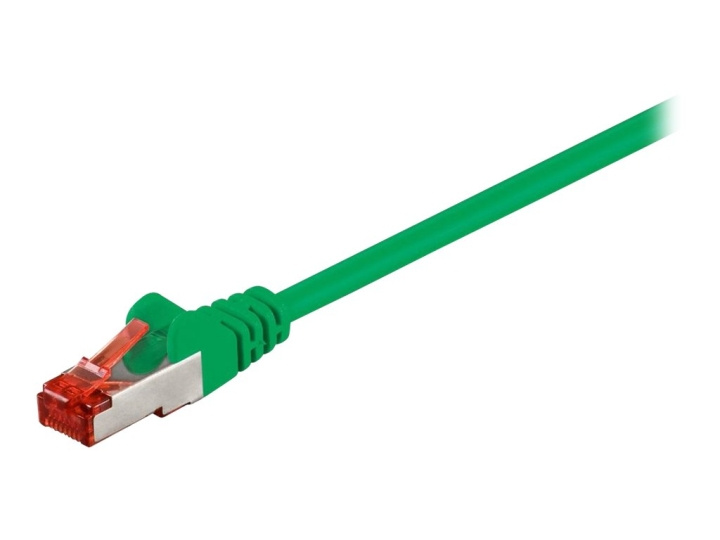 Goobay CAT 6 S/FTP CU 1m Green ryhmässä TIETOKOONET & TARVIKKEET / Kaapelit & Sovittimet / Verkko / Cat6 @ TP E-commerce Nordic AB (C75751)